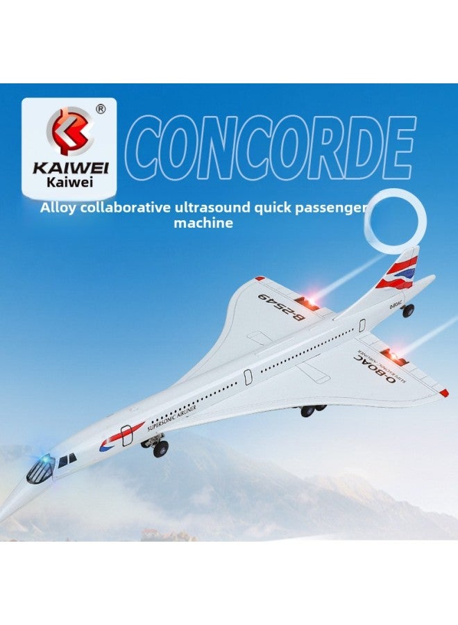 [Meisheng/Kaiwei] Concorde Supersonic Aircraft Model Simulation Alloy Aircraft Model Air Passenger Aircraft-Color:Xiehe Ultrasound Passenger Aircraft  - Image 2