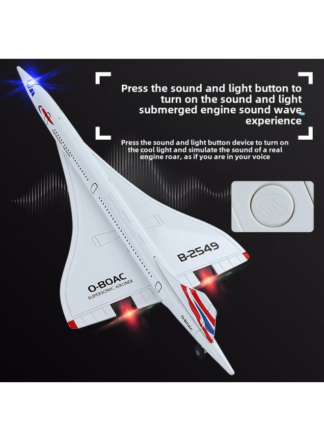 [Meisheng/Kaiwei] Concorde Supersonic Aircraft Model Simulation Alloy Aircraft Model Air Passenger Aircraft-Color:Xiehe Ultrasound Passenger Aircraft  - Image 4