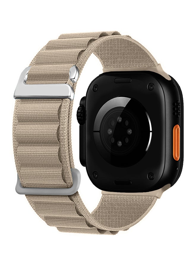 Replacement Band for Apple Watch Band 49mm 46mm 45mm 44mm - Alpine Loop Band for Women Men - Adjustable With Metal G-Hook Strap For iWatch Ultra Series SE 8/7/6/5/4/3/2/1 - Stone White - Image 1