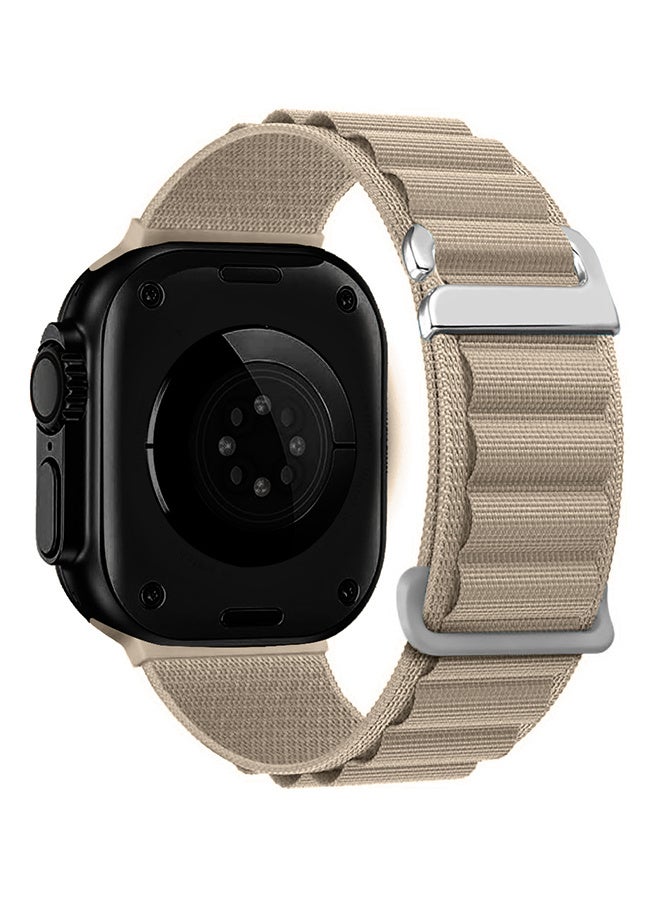 Replacement Band for Apple Watch Band 49mm 46mm 45mm 44mm - Alpine Loop Band for Women Men - Adjustable With Metal G-Hook Strap For iWatch Ultra Series SE 8/7/6/5/4/3/2/1 - Stone White - Image 3