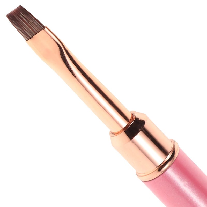 Nail Art Brush Set with Flat round Gel Polish Brushes Thin Precision Nail Drawing Pens for French Tips with Protective Caps for Detailed Manicure Design - Image 3