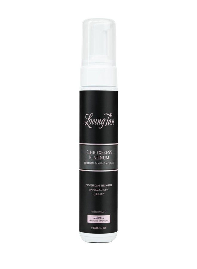 Loving Tan Platinum 2 HR Express Self Tanning Mousse, Darkest Shade Yet - Streak Free, Professional Quality Sunless Tanner- 10+ Applications per Bottle, Cruelty Free, Naturally Derived DHA, 6.7 Fl Oz - Image 1
