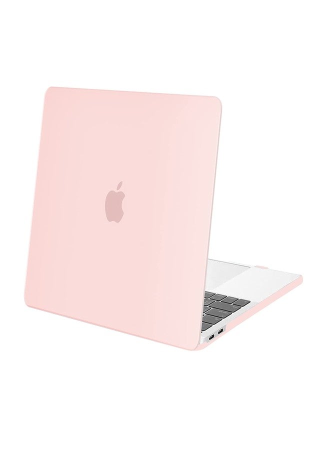 MOSISO Compatible with MacBook Pro 13 inch Case 2024 2023 2022-2016 M2 M1 A2338 A2289 A2251 A2159 A1989 A1706 A1708 with/without Touch Bar, Protective Plastic Hard Shell Case Cover, Chalk Pink