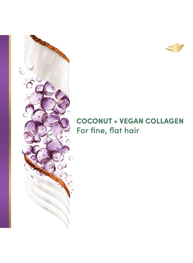 دوف بلسم Re+Al Bio-Mimetic Care للشعر الناعم والمسطح، بلسم Revolumize الخالي من السيليكون مع جوز الهند والكولاجين النباتي، 10 أونصة - Image 2