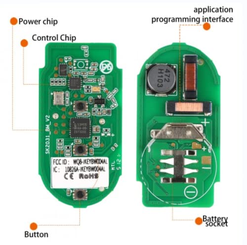 Autel MaxiIM IKEYBW004AL Universal Key Fob Replacement with Rescue Entry Remote Control Blank Car Key 4 Buttons Clicker Work with Key Fob Programming Tool Autel KM100 IM508 IM608 - Image 5