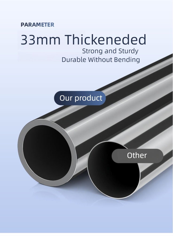 تمر (فاكهة) قضبان شد ستارة حمام قابلة للتعديل 304 قضيب ستارة نابض شد من الفولاذ المقاوم للصدأ ، بدون عمود قابل للتمديد (70-120) - Image 3