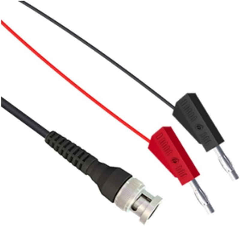 كابل اختبار BNC إلى مزدوج مقبس موز 4 مم قابل للتكديس بطول 120 سم لمولد إشارة راسم الذبذبات - Image 4