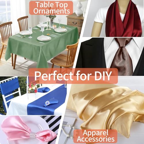 Filloxy Plain Silky Shine Satin Fabric Material for Fashion Design Stitching Multiple Use Includes Dress, Pillow Cover, Designer Cloths, Home Decor Material - 44" Hight (Royal Blue, 1 Meter) - Image 5