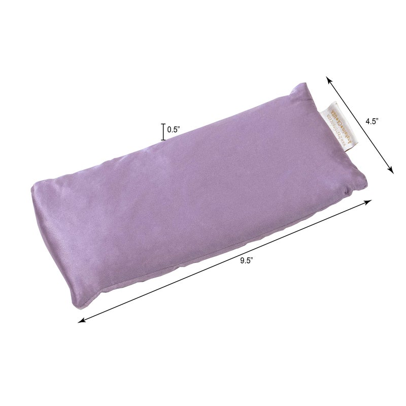 DreamTime Weighted Eye Pillow Mask, Lavender Velvet, Microwave or Freeze, Washable, 9.5x4.5 in, for Sleep, Yoga, Meditation, Relaxation - Image 2