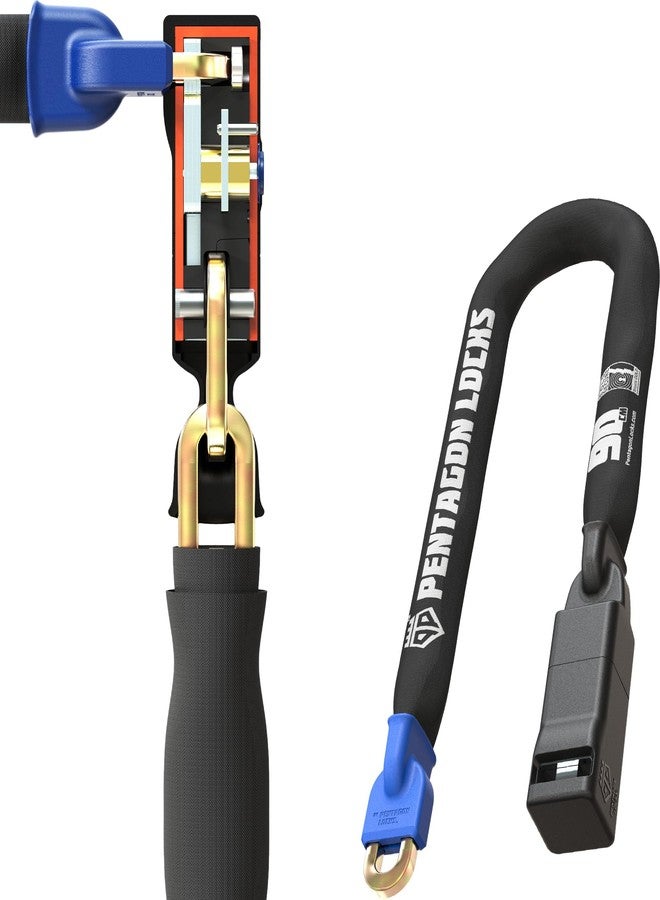 PENTAGON Bike Chain Key Lock - Magnetic Patented Heavy Duty Anti Theft Lock for Bicycles E-Bikes Scooters and Motorcycles - Maximum Security Master Tool Bike Protector (35.5'') - Image 1