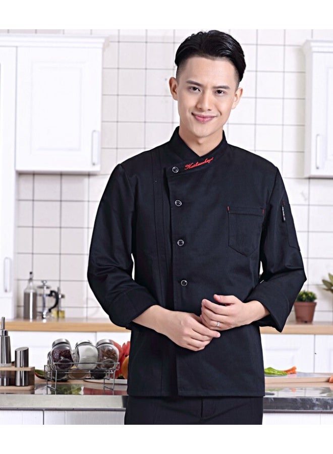 NIBEMINENT Hotel Chef Uniform Clothing Restaurant Rear Kitchen Work Clothes Long Sleeve Cake Shop Pastry Baker Clothing - Image 1