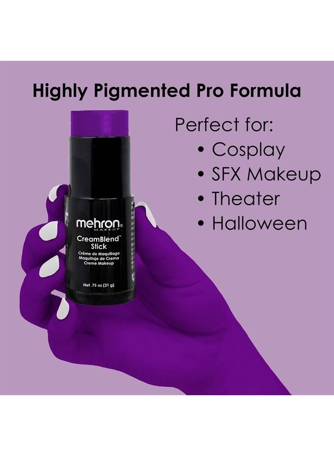 mehron Makeup CreamBlend Stick - Body Paint (.75 oz) (PURPLE) - Image 3