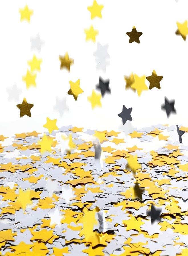 Marspark Star Confetti 10000 Pcs Glitter Metallic Foil Table Confetti 100g/3.5oz Throwable Refillable Party Sequin for Christmas Wedding Birthday Festival Decor DIY(Gold Silver,Star) - Image 3