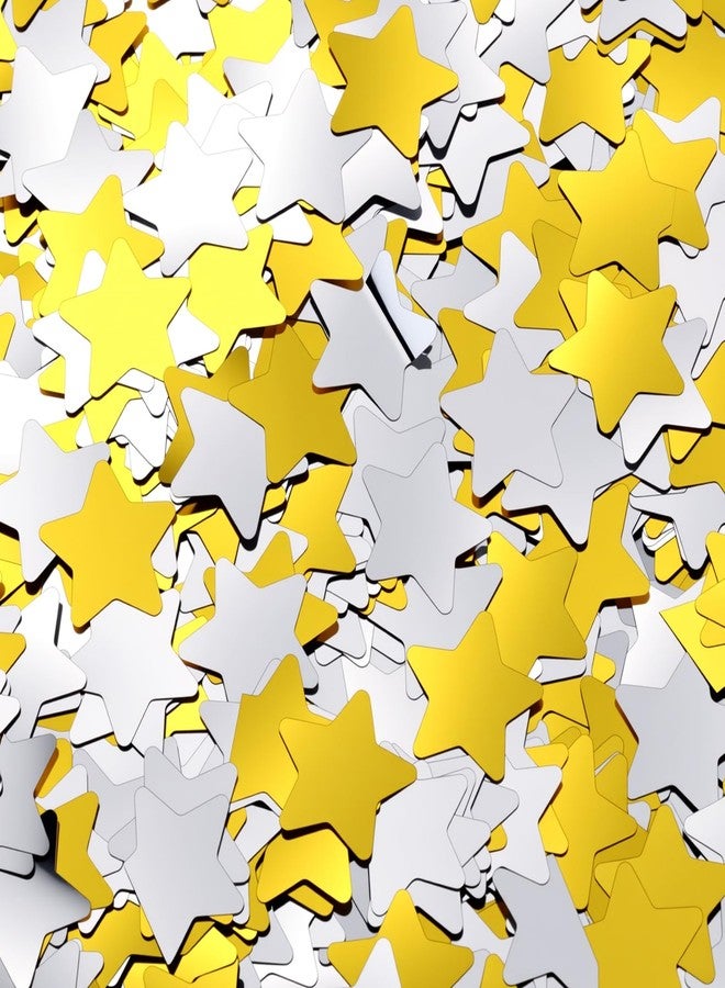 Marspark Star Confetti 10000 Pcs Glitter Metallic Foil Table Confetti 100g/3.5oz Throwable Refillable Party Sequin for Christmas Wedding Birthday Festival Decor DIY(Gold Silver,Star) - Image 1