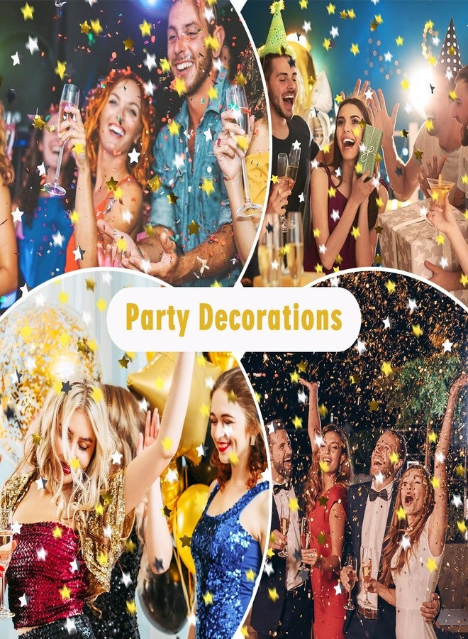Marspark Star Confetti 10000 Pcs Glitter Metallic Foil Table Confetti 100g/3.5oz Throwable Refillable Party Sequin for Christmas Wedding Birthday Festival Decor DIY(Gold Silver,Star) - Image 4