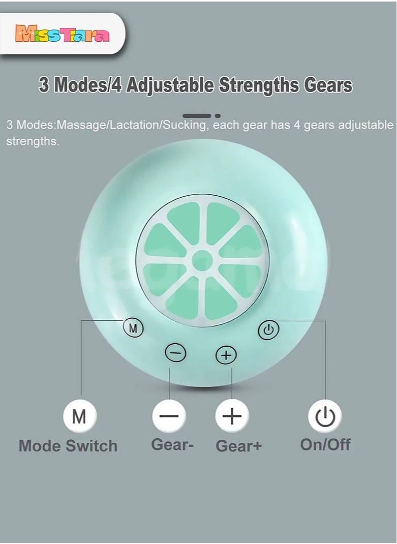 MissTiara - Double Electric Breast Pump, Portable Pump with 3 Modes 4 Levels, Low Noise & Painless Portable Pump With Milk Bottle - Image 1