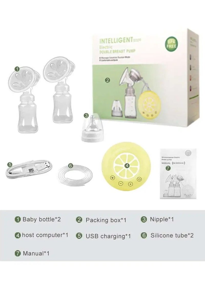 MissTiara - Double Electric Breast Pump, Portable Pump with 3 Modes 4 Levels, Low Noise & Painless Portable Pump With Milk Bottle - Image 1