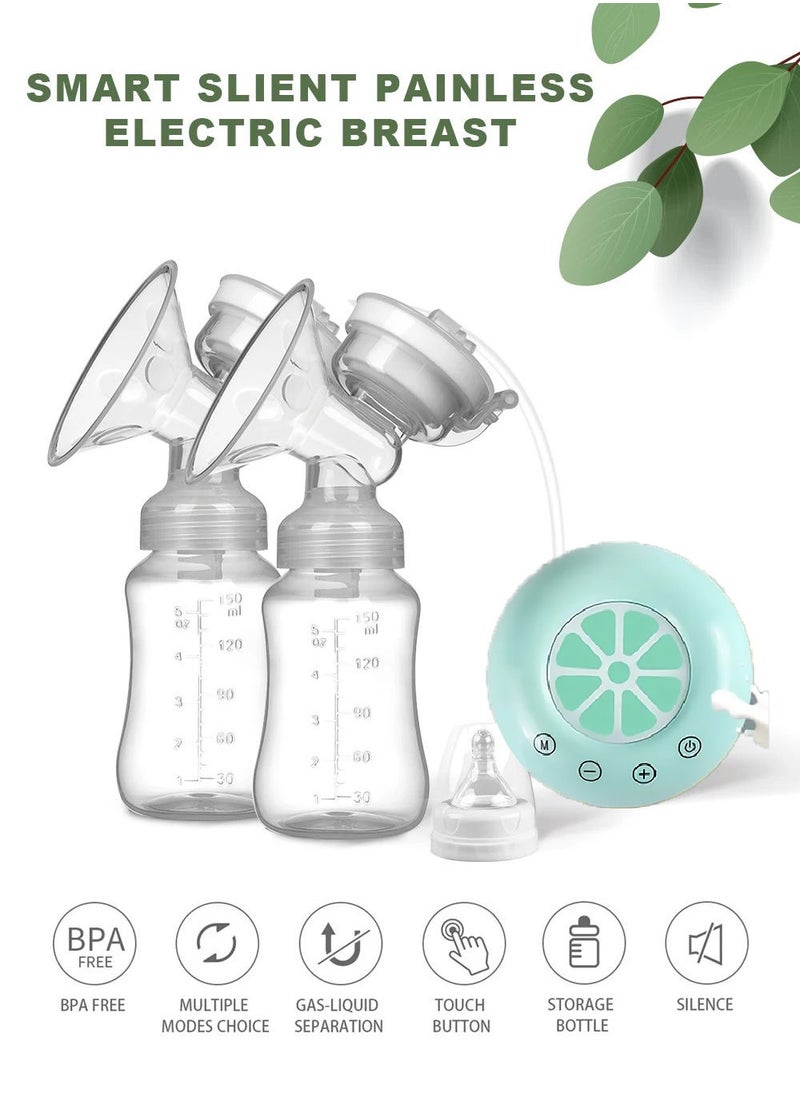 MissTiara - Double Electric Breast Pump, Portable Pump with 3 Modes 4 Levels, Low Noise & Painless Portable Pump With Milk Bottle - Image 1