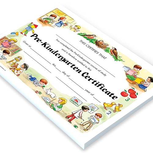 Hayes Pre-Kindergarten Diploma Certificates, Pre-K, Keepsake Graduation Certificates for Kids, Customizable Graduation Award for Students, Full-Color Matte Finish, 8.5" x 11" - 30 Pack - Image 1