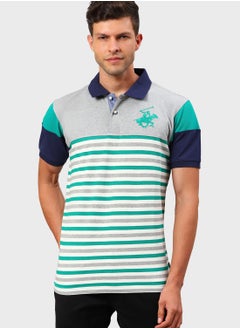 Logo Striped Polo