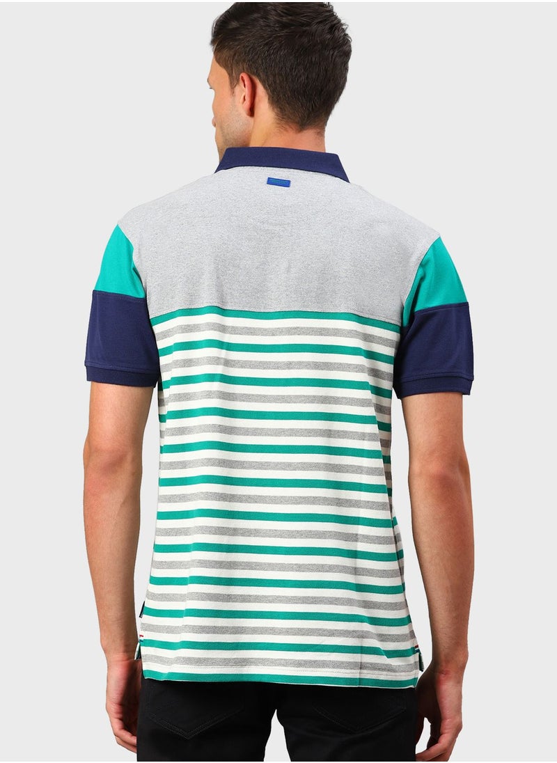 bhpoloclub - Logo Striped Polo - Image 1