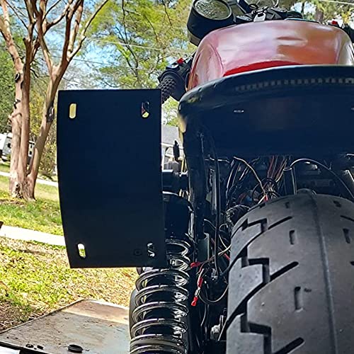 SUNPIE Black Motorcycle Cured Vertical Side Mount Licese Plate Tag Holder Bracket Fits All Sport Bike - Image 3