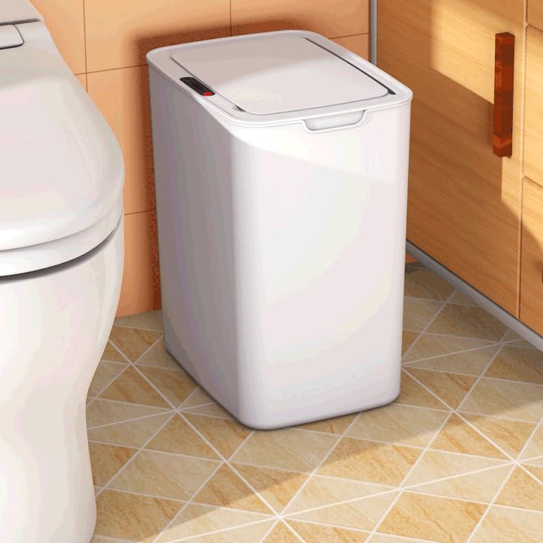 yghlh Kitchen Trash Bin Bathroom Touch Trash Can in The Toilet Smart Bucket Waste Bins Dustbin Smart Kitchen  - Image 5
