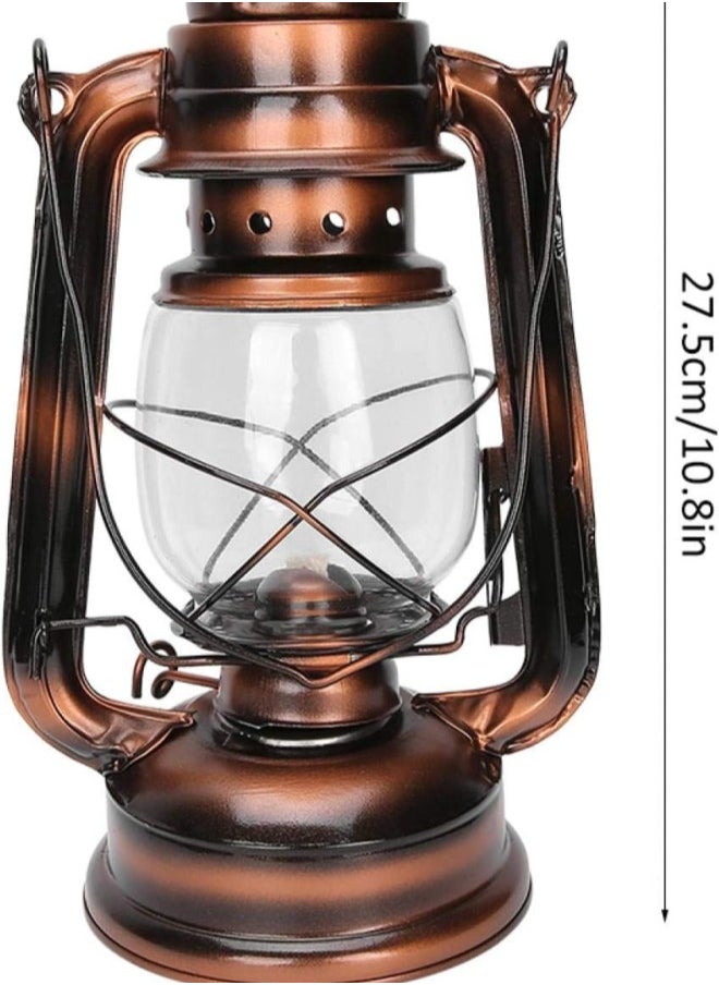 silvercnc Iron Kerosene Oil Lamp, Hanging Oil Lantern Light Vintage Hurricane Kerosene Lamp Burning Lantern for Indoor Outdoor Decoration 