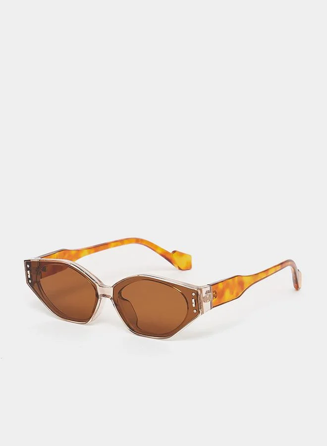 Styli Tortoise Arm Cat Eye Sunglasses