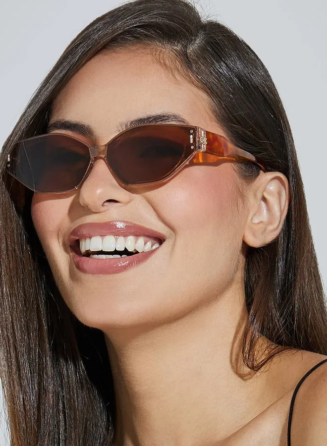 Styli Tortoise Arm Cat Eye Sunglasses