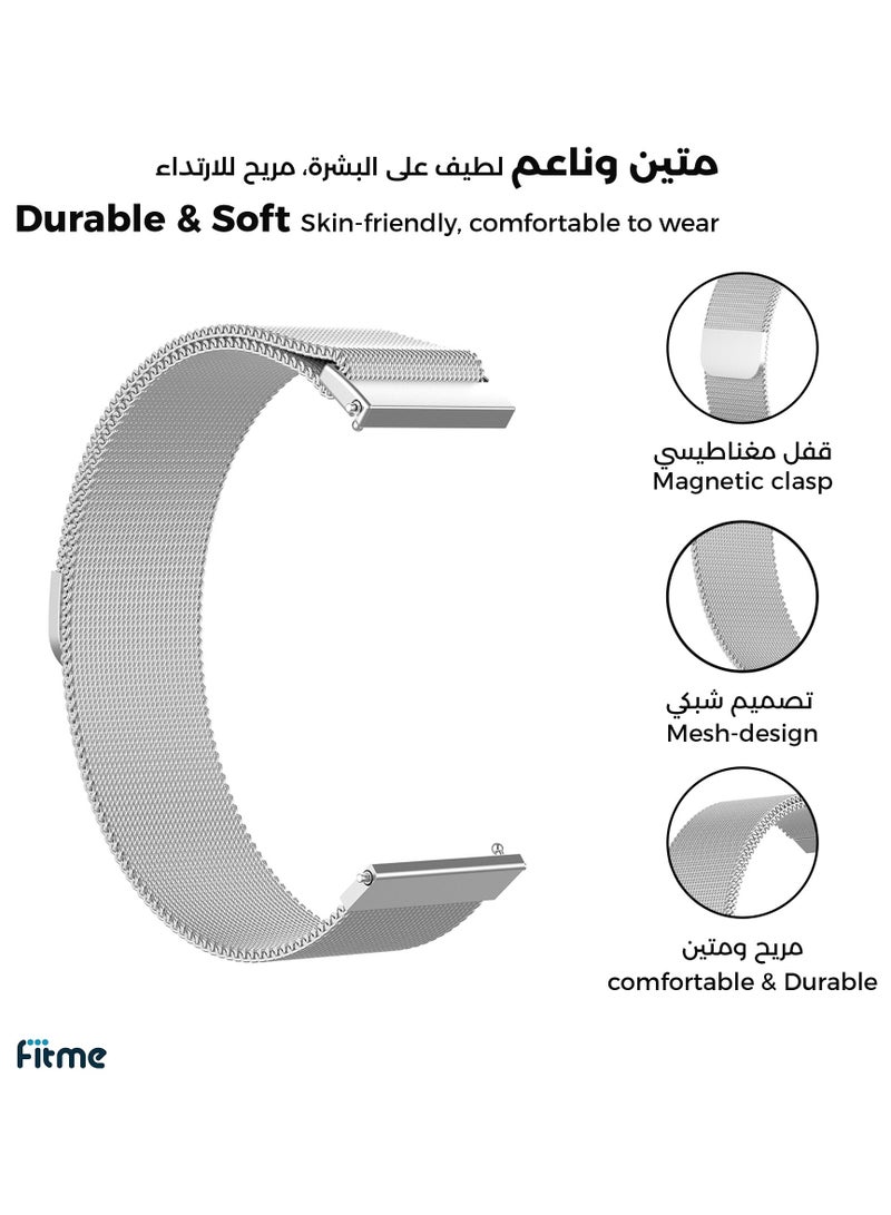 فيت مي سوار تبديل ستاينلس ستيل لساعات ساوندبيتس واتش برو 1 / واتش 2 / واتش 4 (22 مم) - Image 2