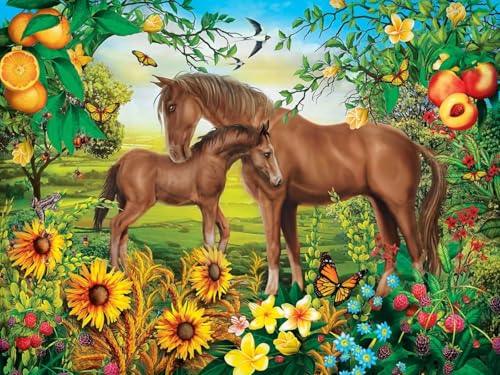 Masterpieces 300 Piece EZ Grip Jigsaw Puzzle - Neighs & Nuzzles - 18"x24" - Image 2