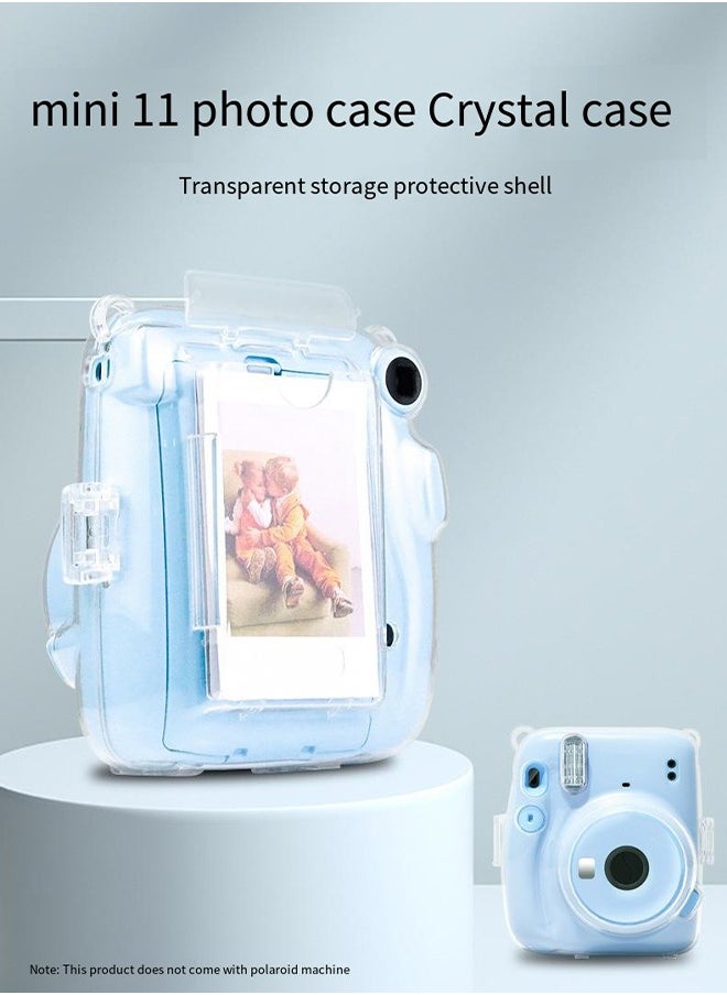 Generic Hard Case For Fujifilm Instax Mini 11 Instant Camera With Adjustable Strap Clear  - Image 2