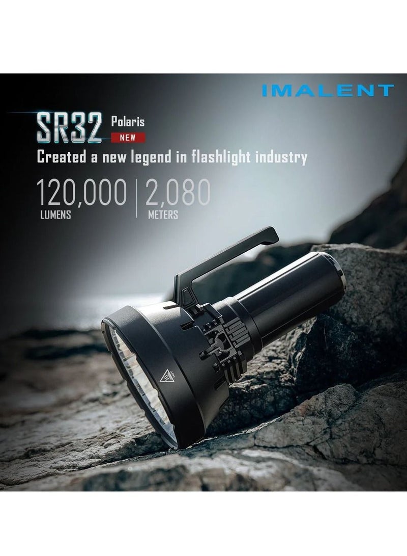 IMALENT SR32 The Most Powerful Torch in the World 2023, Military Torch 120,000 Lumens Long Range 2050 m, 32pcs CREE XHP50.3 HI LED Best Equipment for Caving and Fishing - Image 2