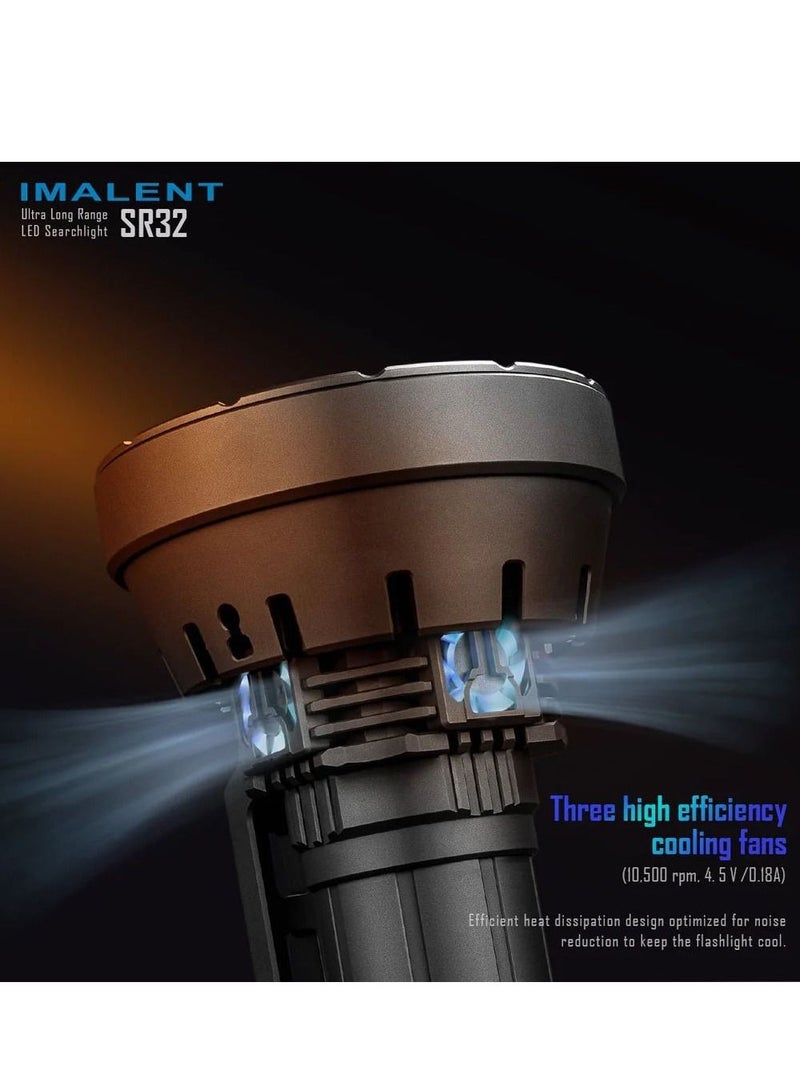 IMALENT SR32 The Most Powerful Torch in the World 2023, Military Torch 120,000 Lumens Long Range 2050 m, 32pcs CREE XHP50.3 HI LED Best Equipment for Caving and Fishing - Image 4