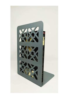 Generic Metal Books Holder (Grey) ‎20.5 x 13 x 9.9 cm  - Image 1