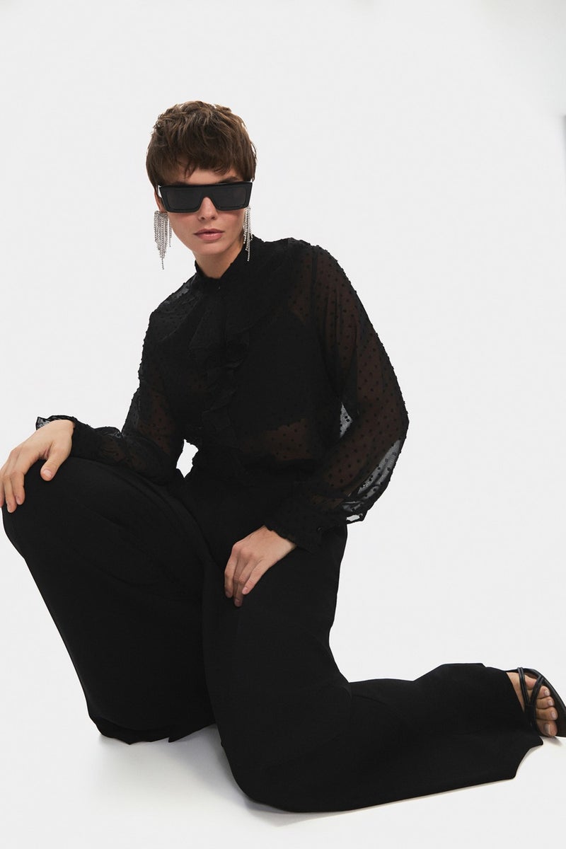 NG Style Pleated Detailed Loose Cut Trousers  - Image 1