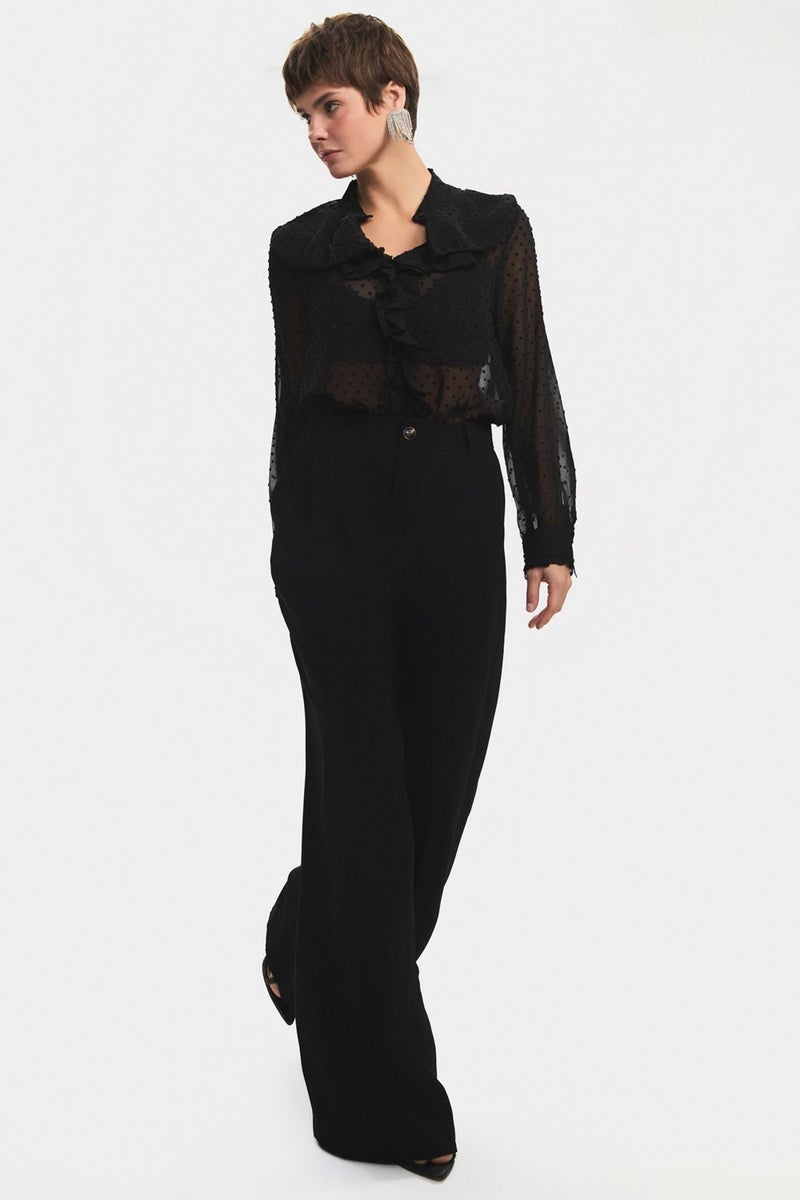 NG Style Pleated Detailed Loose Cut Trousers  - Image 4