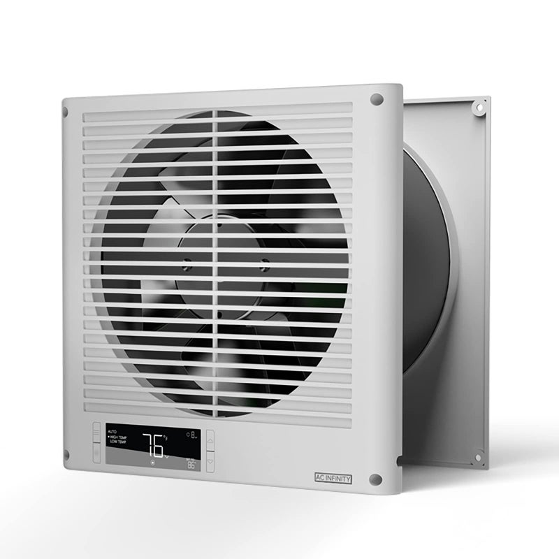 AC Infinity AC Infinity Room to Room Fan 8 TwoWay Airflow ThroughtheWall Fan with Temperature Controller Precise 10Speed Quiet InWall Vent Fan for Kitchen Laundry Room and Workshops 