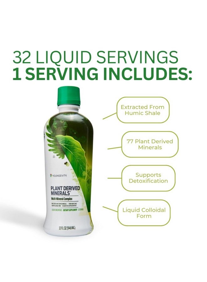 youngevity مجمع المعادن المتعددة المستمدة من النباتات من يانغيفيتي | مصنوع من الصخر الزيتي الهوميك | شكل سائل كولوييدي | 32 حصة (32 أونصة سائلة (عبوة من 1)) - Image 4