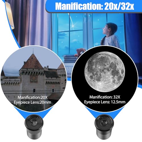 BESIMLI Telescope for Kids & Beginners 40mm Aperture 400mm AZ Mount Astronomical Refracting Telescope with Finder Scope Compass and Tripod - Image 2