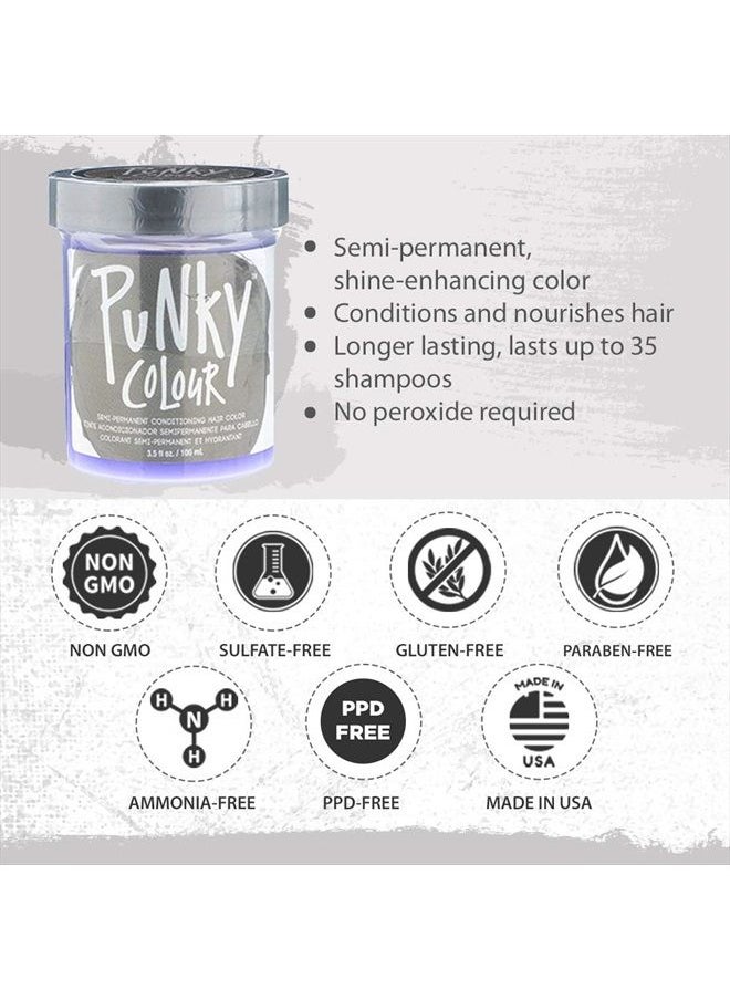 Platinum Blonde Toner Semi Permanent Conditioning Hair Color, Non-Damaging Hair Dye, Vegan, PPD and Paraben Free, lasts up to 25 washes, 3.5oz
