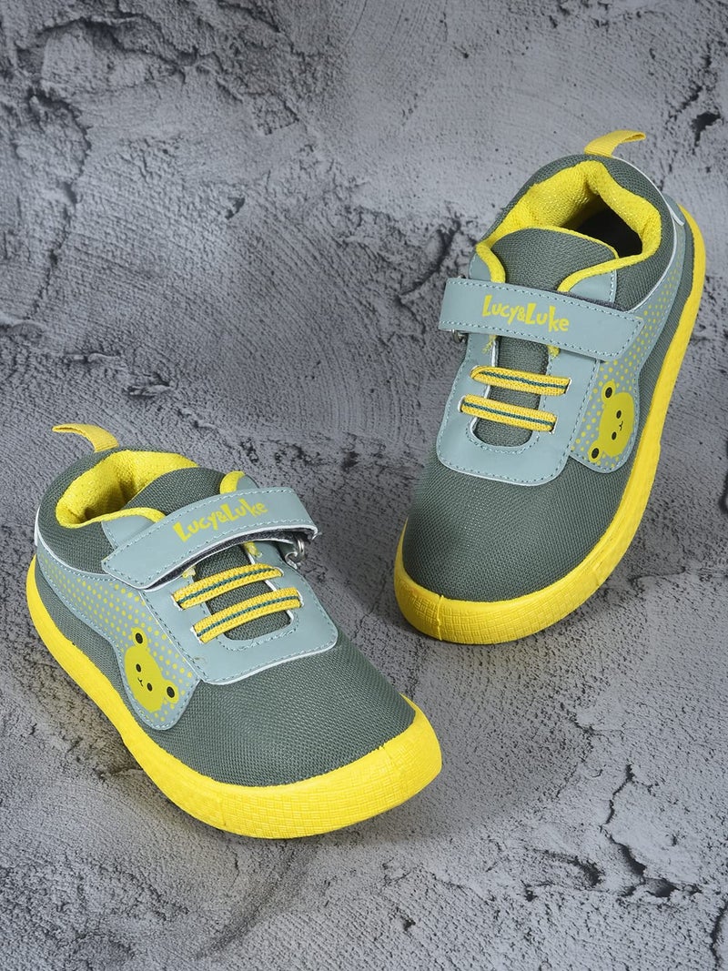 Liberty Lucy&Luke BASTIAN-2E Slip-on Casual Shoes for Kids with PVC Sole | Canvas Upper Sneakers | Quick-Wear Velcro Closure | Stylish, Lightweight & Comfortable Footbed (Green - 9C UK) - Image 2