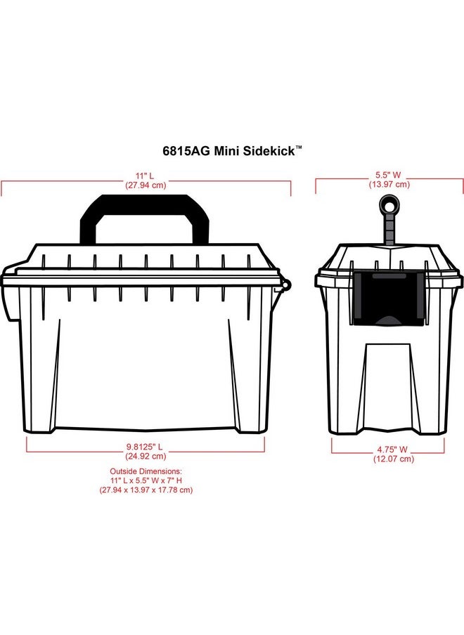 ArtBin - 6815Ag Mini Sidekick Carrying Case Portable Art & Craft Organizer With Handle [1] Plastic Storage Case Clear - Image 1