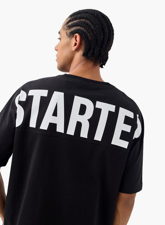Starter Logo Print T-shirt with Short Sleeves - Image 4