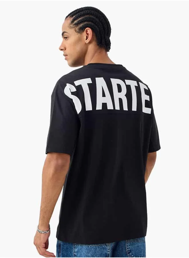 ستارتر Starter Logo Print T-shirt with Short Sleeves