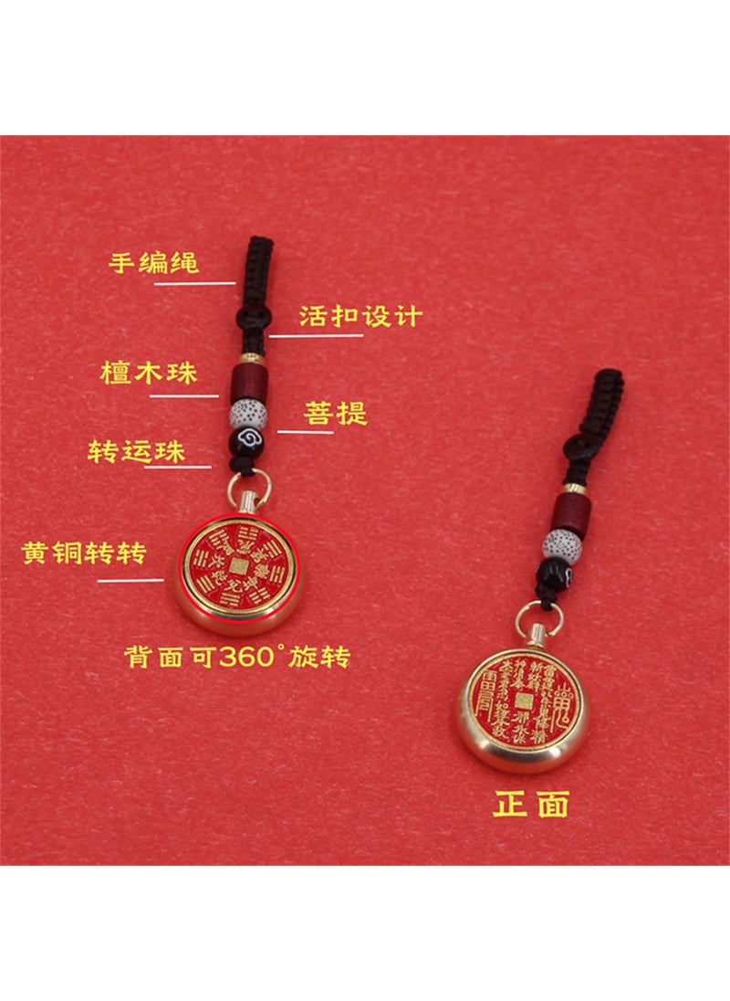 New brass turn Retro Mountain Ghost spending key chain mountain ghost Lei Gong gossip five Emperor money pendant Dragon year keyXiangyun rope a mountain ghost spend money to turn around Xiangyun rope a mountain ghost spend money to turn around