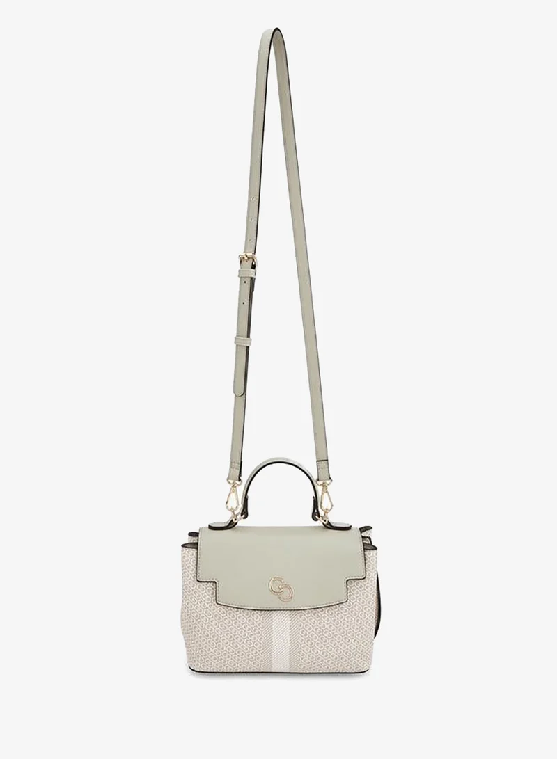 سيليست Printed Satchel Bag With Grab Handle