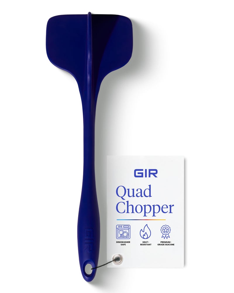 GIR: Get It Right Silicone Potato Masher & Quad Meat Chopper - 12 In Navy - Heat Resistant up to 425Â°F Fiberglass Core - 7-Blade Ground Meat Chopper & Food Masher - Dishwasher Safe Kitchen Gadget - Image 4
