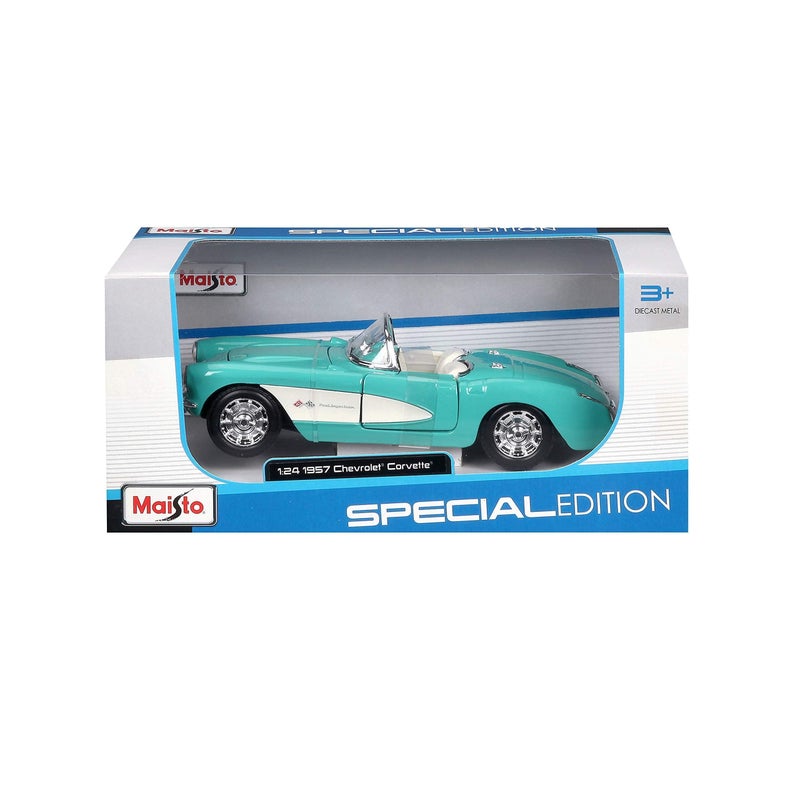 Bauer Spielwaren Maisto 1:24 Scale 1957 Chevrolet Corvette Diecast Vehicle (Colors May Vary) - Image 5